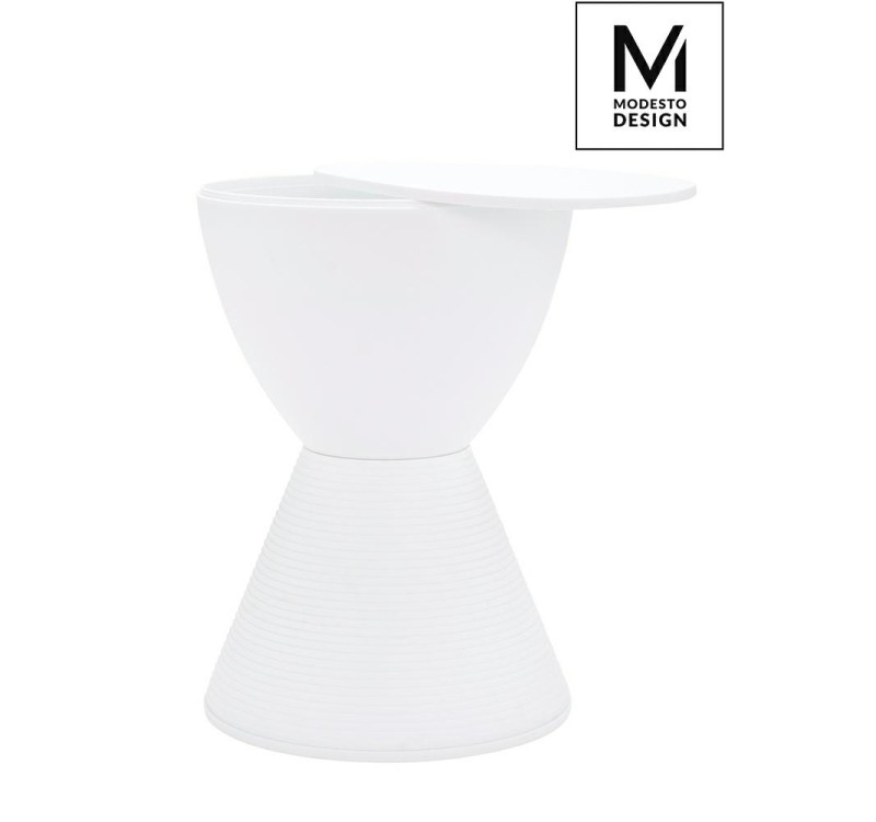 MODESTO stołek TAMBURO biały - polipropylen