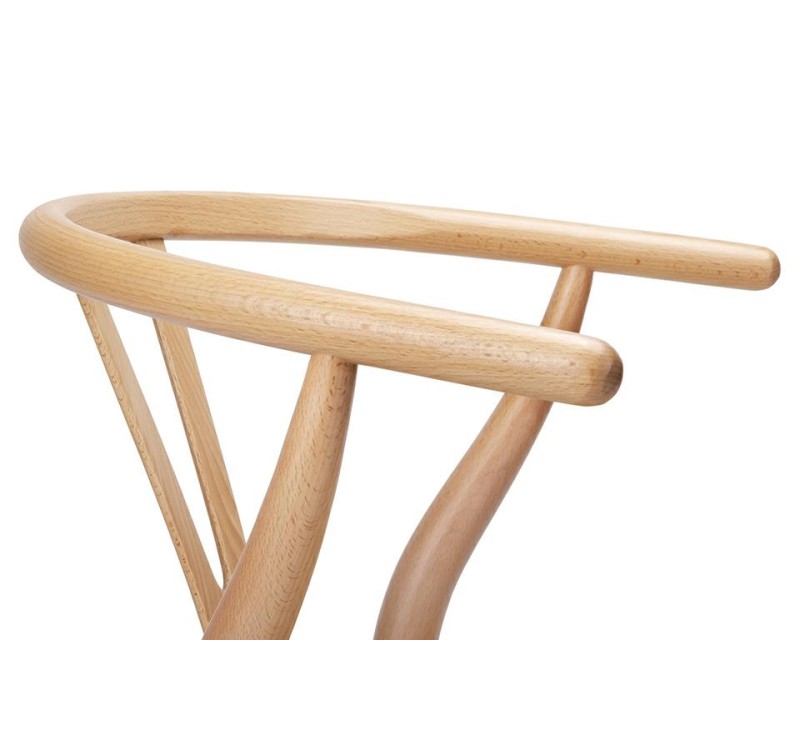 Krzesło WISHBONE natural - drewno bukowe, naturalne włókno