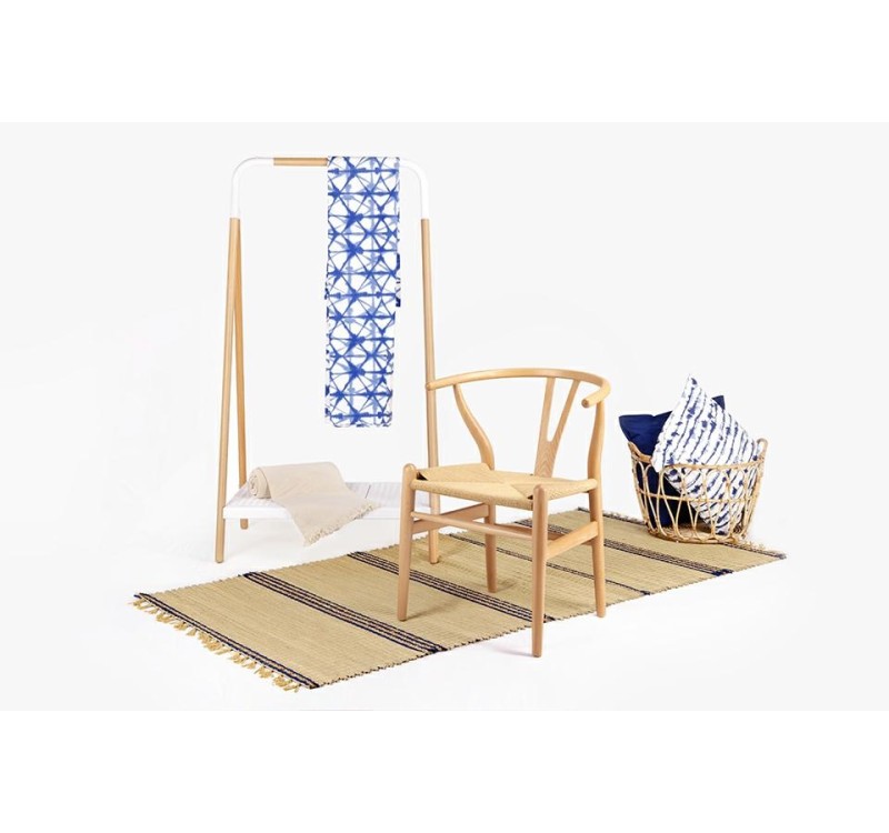 Krzesło WISHBONE natural - drewno bukowe, naturalne włókno