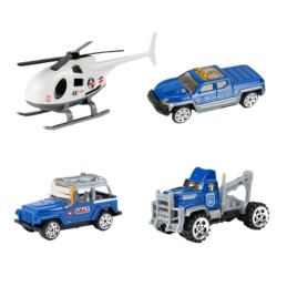 WOOPIE Garaż Piętrowy Parking Policyjny Zjeżdżalnia Auta Helikopter Policja