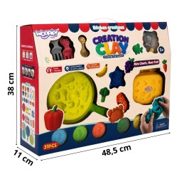 WOOPIE Ciastolina Gofrownica Kuchnia Zestaw Akcesoria 39el
