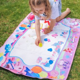 WOOPIE Mata Wodna do Malowania 2w1 XXL 100x70cm Świeci w Ciemności