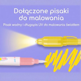 WOOPIE Mata Wodna do Malowania 2w1 XXL 100x70cm Świeci w Ciemności