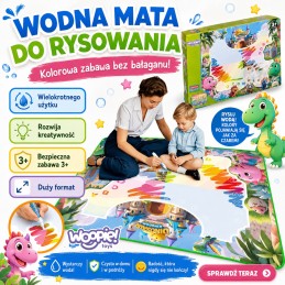 WOOPIE Mata Wodna do Malowania dla Dzieci z Dinozaurami + Akcesoria