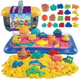 WOOPIE Piasek Kinetyczny 0,8 kg Zestaw w Koszyku z Foremkami +  /