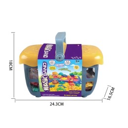 WOOPIE Piasek Kinetyczny 0,8 kg Zestaw w Koszyku z Foremkami +  /