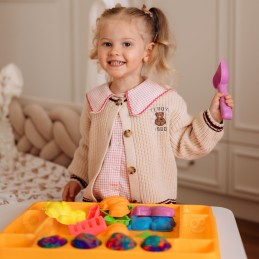 WOOPIE Piasek Kinetyczny 1,2 kg Zestaw XL ZOO Taca z Foremkami