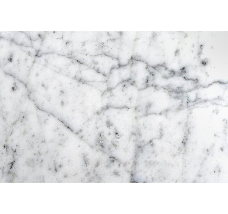 Stół TULIP ELLIPSE MARBLE CARRARA biały - blat owalny marmurowy, metal