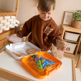 WOOPIE Zestaw Piasek Kinetyczny Plac Budowy w Walizce Pojazdy 1kg