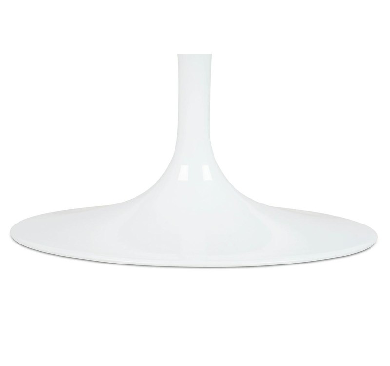 Stół TULIP ELLIPSE MARBLE CARRARA biały - blat owalny marmurowy, metal