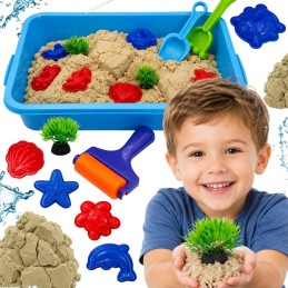 WOOPIE Piasek Kinetyczny do Wody Zestaw Walizka 18el