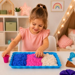 WOOPIE Piasek Kinetyczny Zestaw Lodziarnia Desery 24el