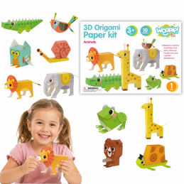WOOPIE ART&FUN Zestaw Kreatywny Origami 3D Zrób to Sam 10 Zwierzaków