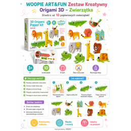 WOOPIE ART&FUN Zestaw Kreatywny Origami 3D Zrób to Sam 10 Zwierzaków