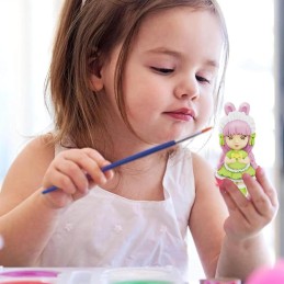 WOOPIE Zestaw Kreatywny z Farbami DIY Zrób Odlewy Gipsowe Figurki i Pomaluj - Laleczki