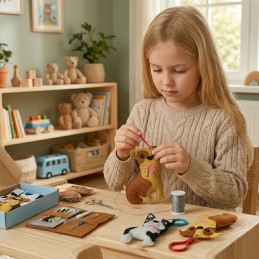 WOOPIE Zestaw do szycia dla dzieci PIESKI breloczek DIY