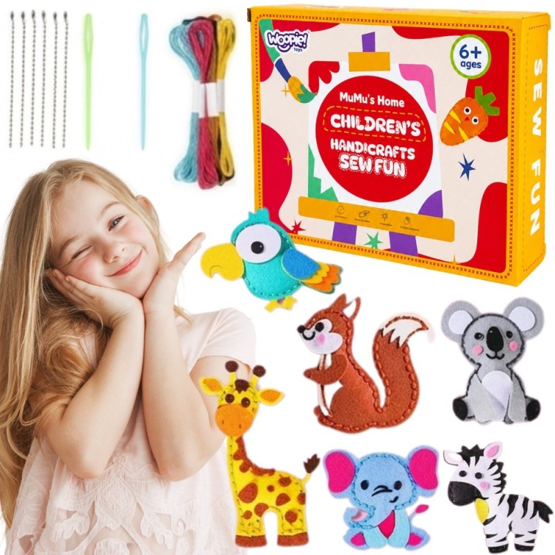 WOOPIE Zestaw do Szycia dla Dzieci Woopie Breloczki DIY Filc