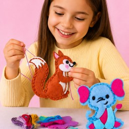 WOOPIE Zestaw do Szycia dla Dzieci Woopie Breloczki DIY Filc