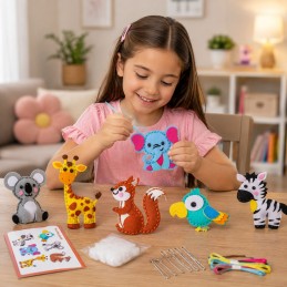 WOOPIE Zestaw do Szycia dla Dzieci Woopie Breloczki DIY Filc