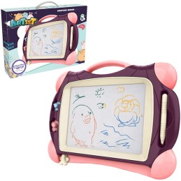 WOOPIE Znikopis Tablica Magnetyczna Kolorowa + 2 Stempelki Fioletowy