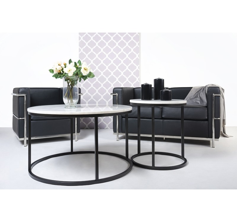 Fotel SOFT LC2 czarny - włoska skóra naturalna, chrom