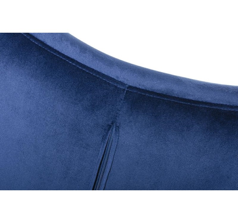 Fotel EGG SZEROKI VELVET ciemny niebieski.49 - welur, podstawa stal