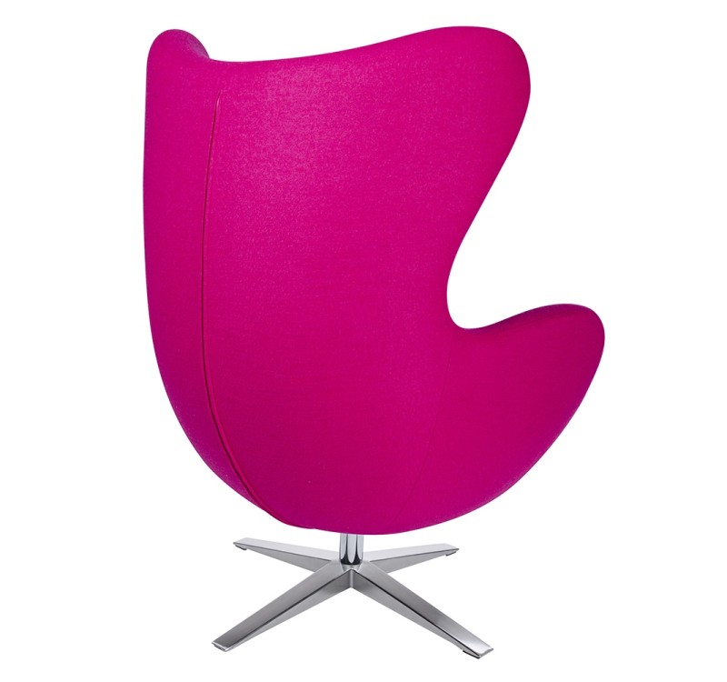 Fotel EGG SZEROKI fuksja.11 - wełna, podstawa stal