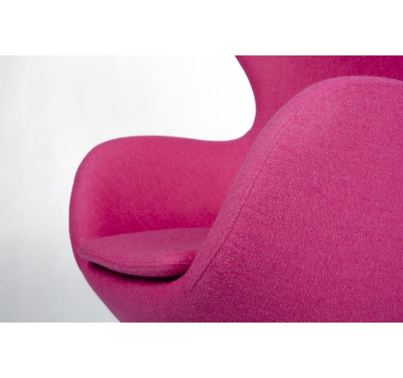 Fotel EGG SZEROKI fuksja.11 - wełna, podstawa stal