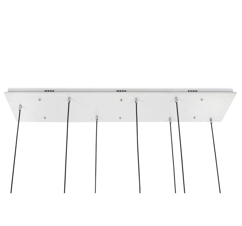 Lampa wisząca CAPRI LINE 7 złota - 420 LED, aluminium, szkło