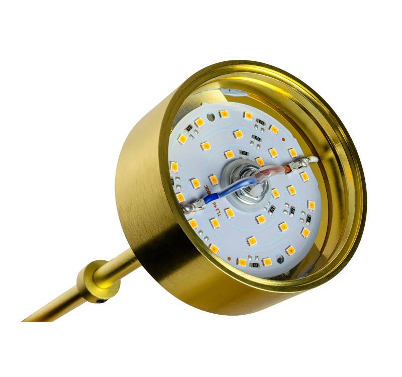 Lampa wisząca CAPRI LINE 7 złota - 420 LED, aluminium, szkło