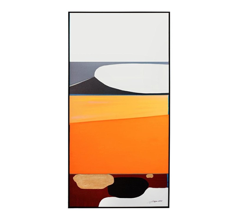 KARE obraz ABSTRACT SHAPES ORANGE 73x143 cm