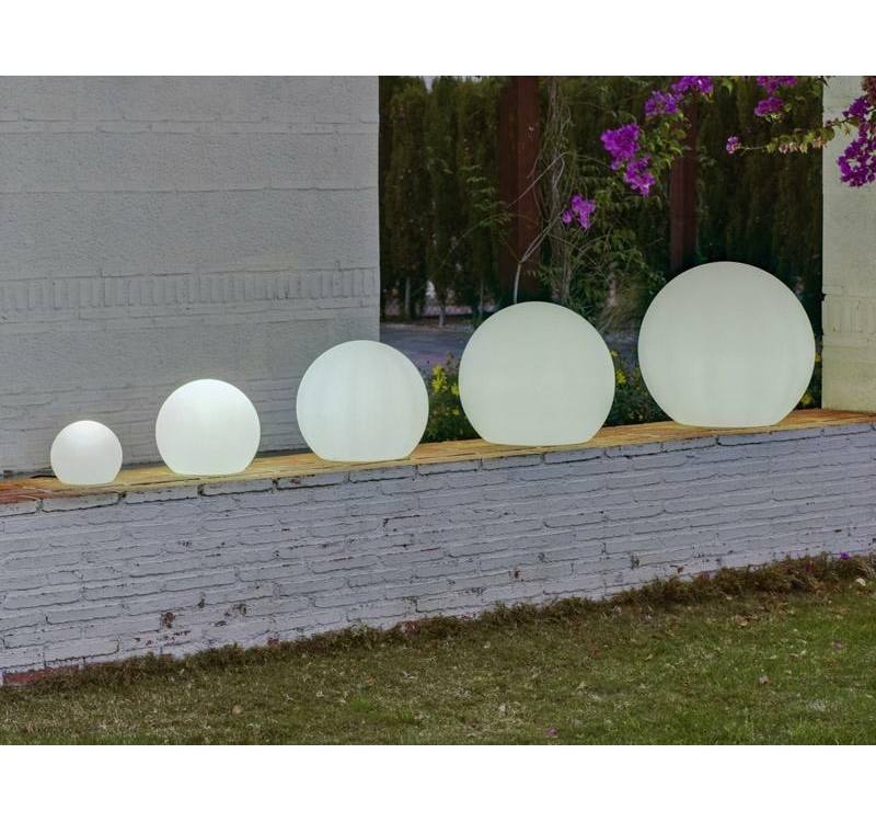 NEW GARDEN lampa ogrodowa BULY 60 SOLAR & BATTERY biała