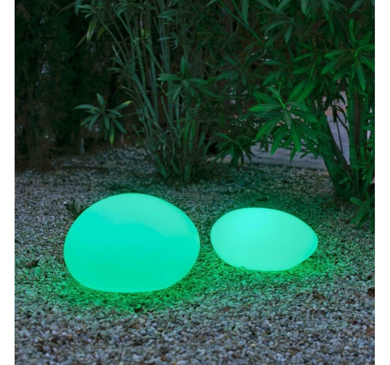 NEW GARDEN lampa ogrodowa PETRA 40 SOLAR & BATTERY biała