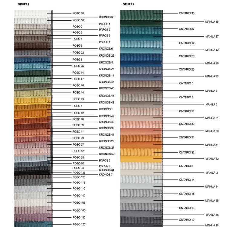 Narożnik JEF C2 z funkcją spania - I grupa tkanin