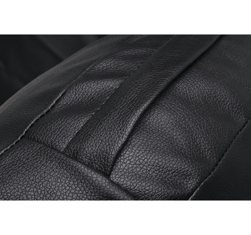 Fotel wiszący BUBBLE poduszka  czarna - korpus akryl, poduszka ekoskóra