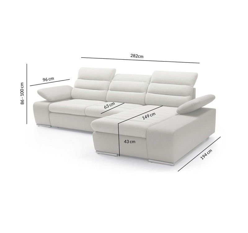 Narożnik TOBI z funkcją spania - II grupa tkanin