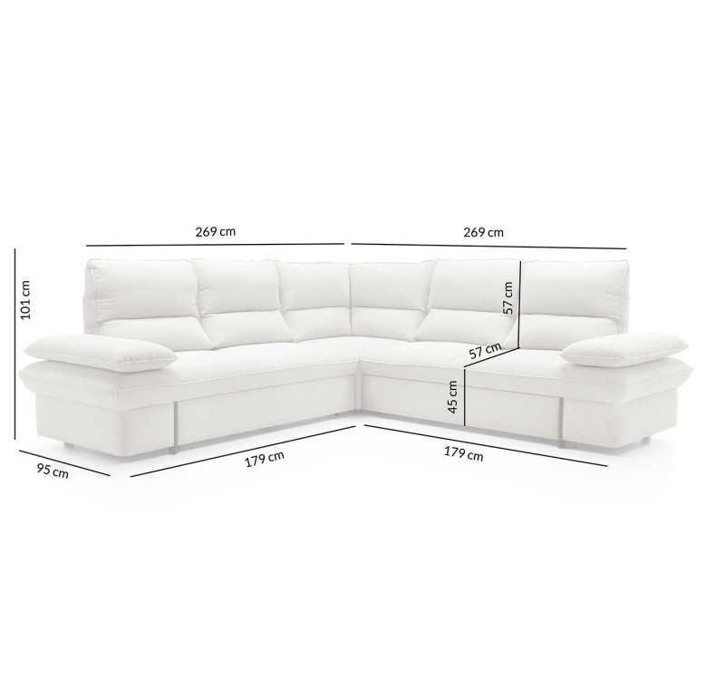 Narożnik SOFIA z funkcją spania - I grupa tkanin