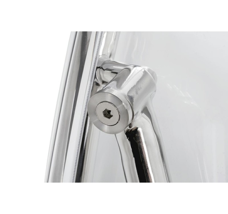 Fotel BUBBLE STAND 2 poduszka srebrna - akryl, chrom, ekoskóra