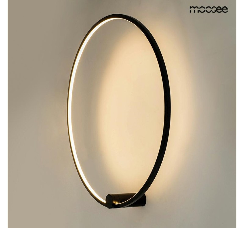 MOOSEE lampa ścienna HOOP 80 czarna