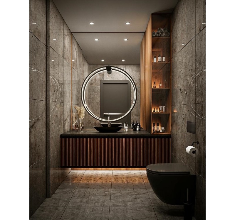 MOOSEE lampa ścienna HOOP 80 czarna