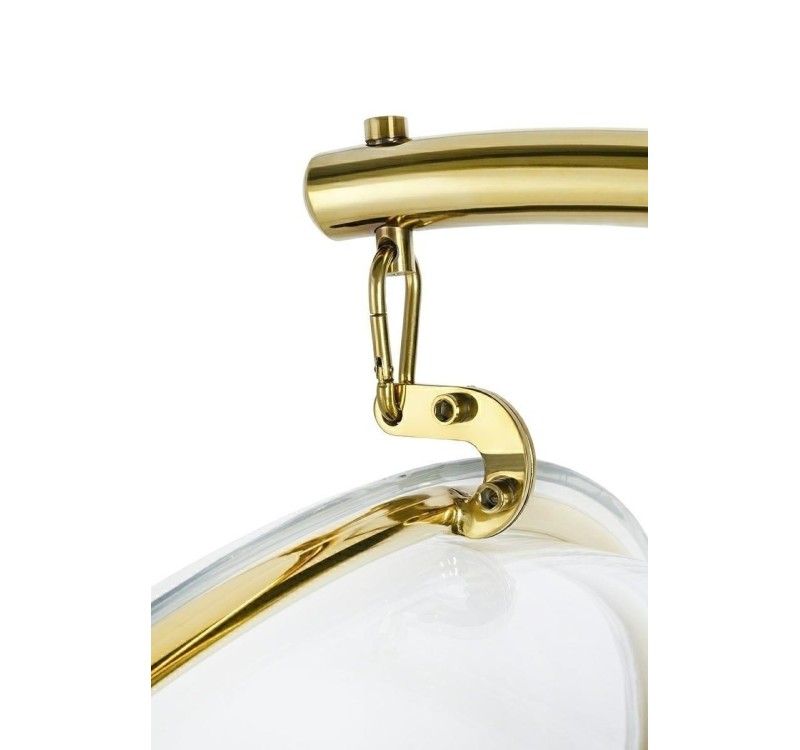 Fotel BUBBLE STAND GOLD VELVET poduszka beżowa