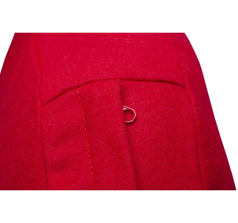 Fotel BUBBLE STAND 2 poduszka czerwona - akryl, chrom, wełna