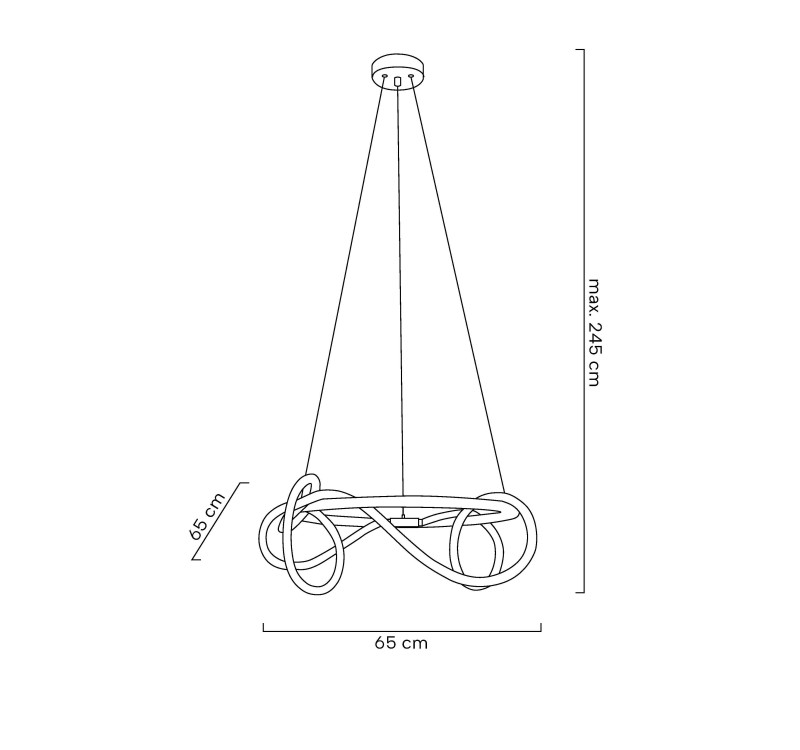 MOOSEE lampa wisząca SERPIENTE 60 czarna
