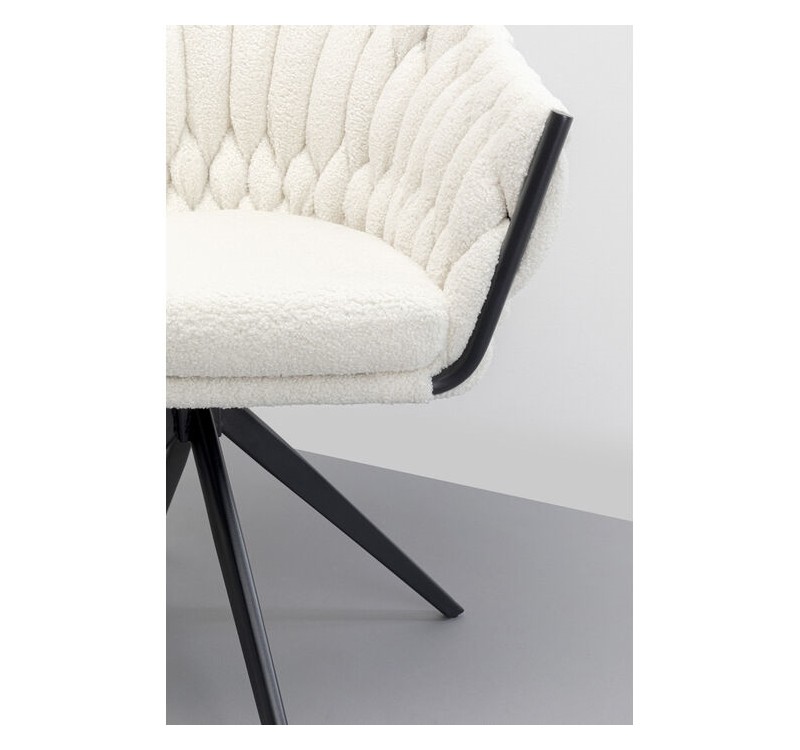 KARE krzesło obrotowe KNOT BOUCLE