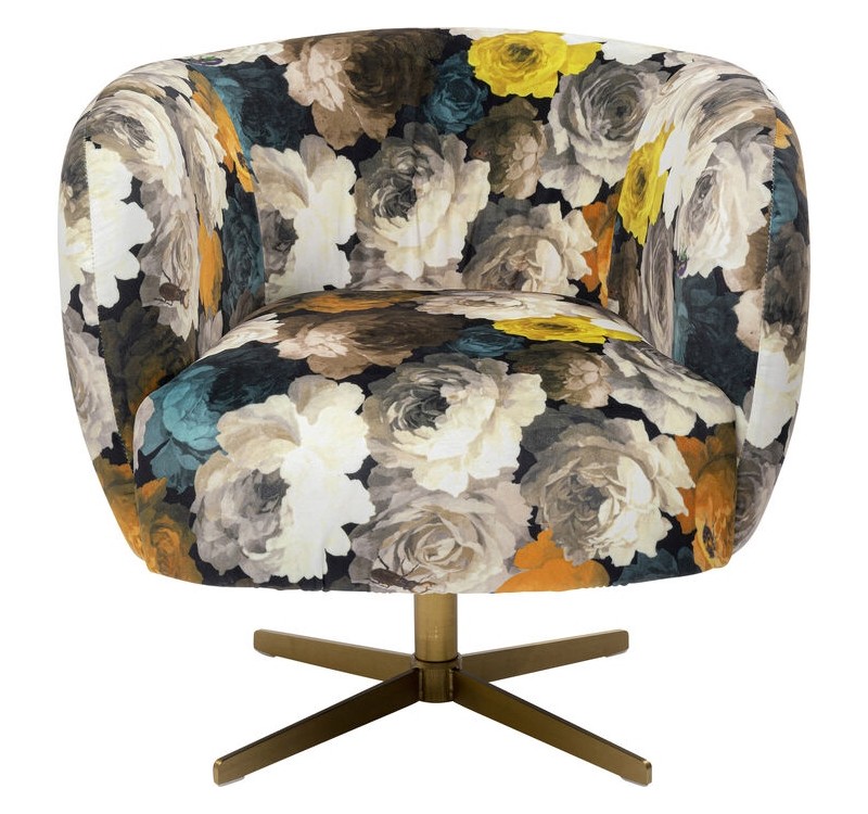 KARE fotel obrotowy PEONY FLOWER