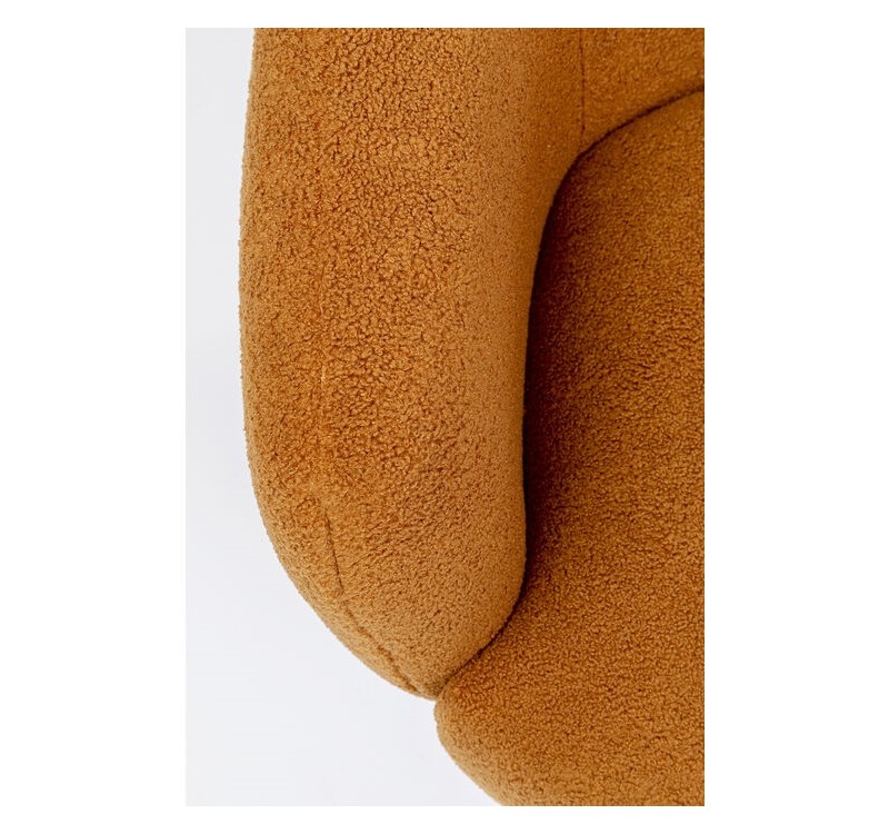 KARE fotel obrotowy PEONY pomarańczowy