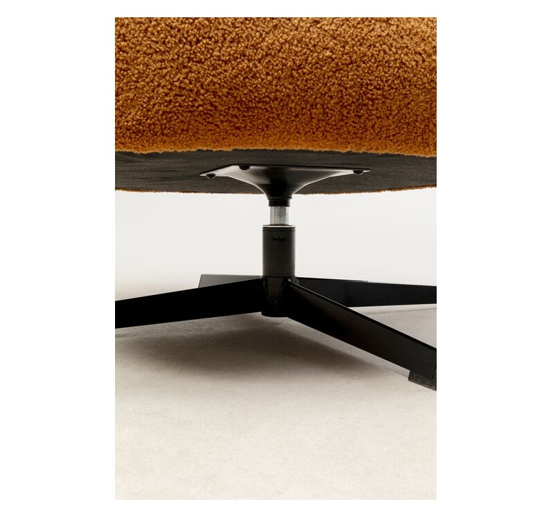 KARE fotel obrotowy PEONY pomarańczowy