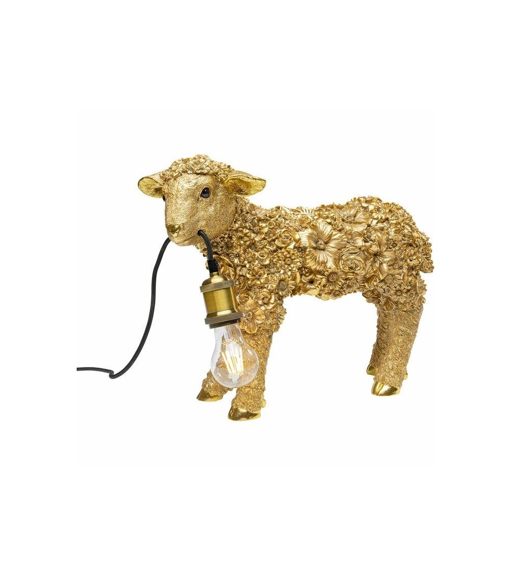 KARE lampa stołowa FLOWER SHEEP 36 cm złota