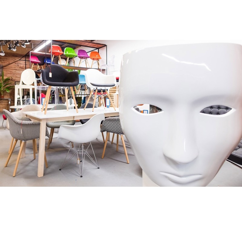 Fotel NEMO FACE CHAIR biały - włókno szklane