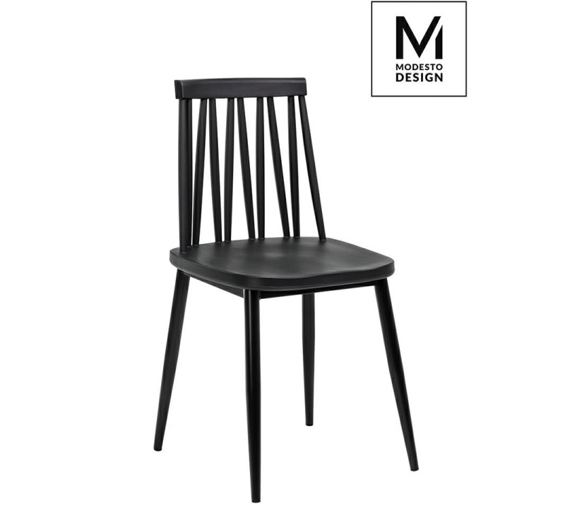 MODESTO krzesło TRAK czarne - polipropylen, metal